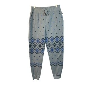Maxi‎ Milian New York Jogger Sweatpants Gray Aztec Print 100% Polyester XL Comfy